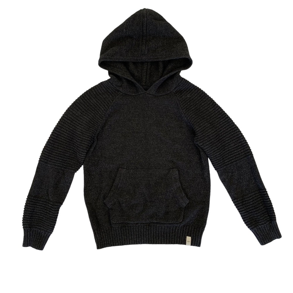 Bixby Nomad Boys Hoodie Sweater 6 7 Gray Knit Zip Up Warm Casual Basic